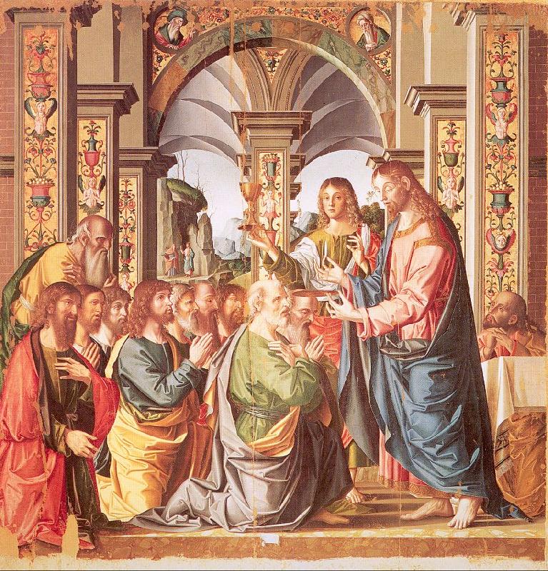 Palmezzano, Marco The First Communion of the Apostles oil painting image